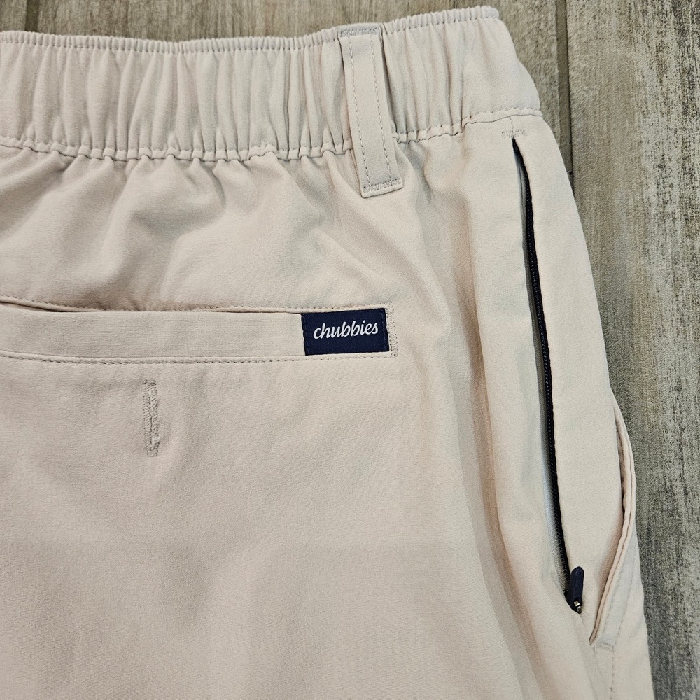Chubbies Everywear Shorts Mens L Khaki 6" Inseam Stretch Performance Golf Preppy - Picture 11 of 13
